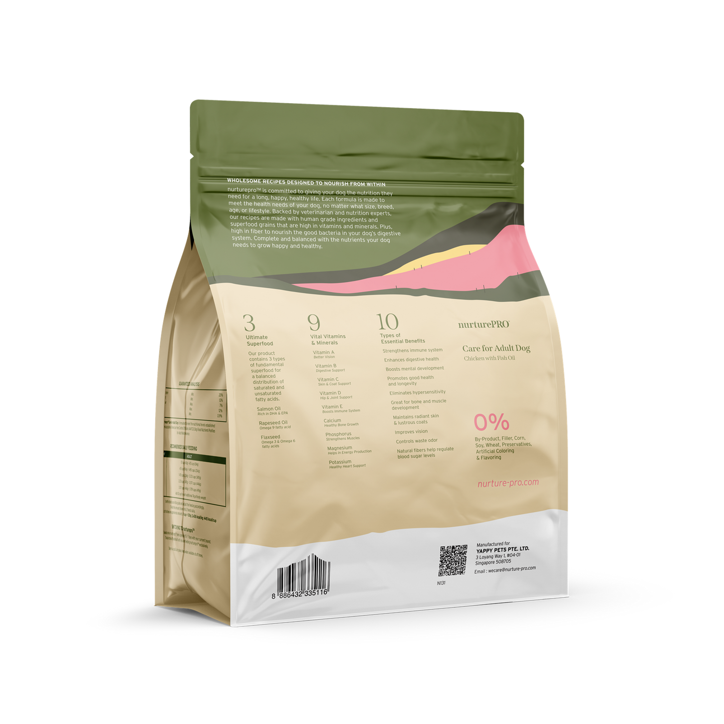 NurturePRO Care Chicken with Fish Oil – Dry Dog Food for Adult Dogs (1.8kg / 5.7kg / 11.8kg)