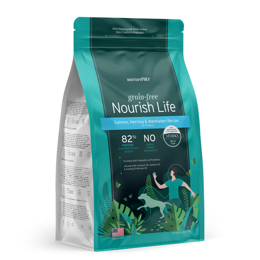 Nurture Pro Nourish Life Grain-Free Puppy Dry Dog Food – Salmon, Herring & Menhaden (0.6LB/3LB/11LB/20LB)