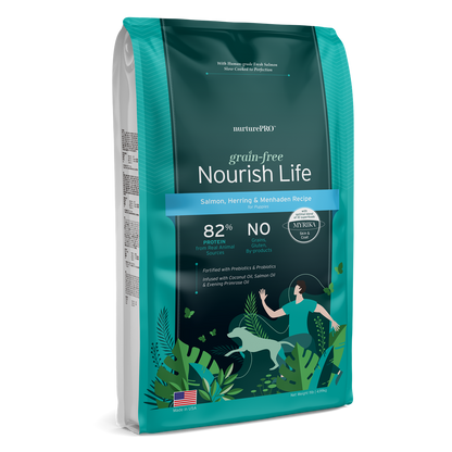 Nurture Pro Nourish Life Grain-Free Puppy Dry Dog Food – Salmon, Herring & Menhaden (0.6LB/3LB/11LB/20LB)