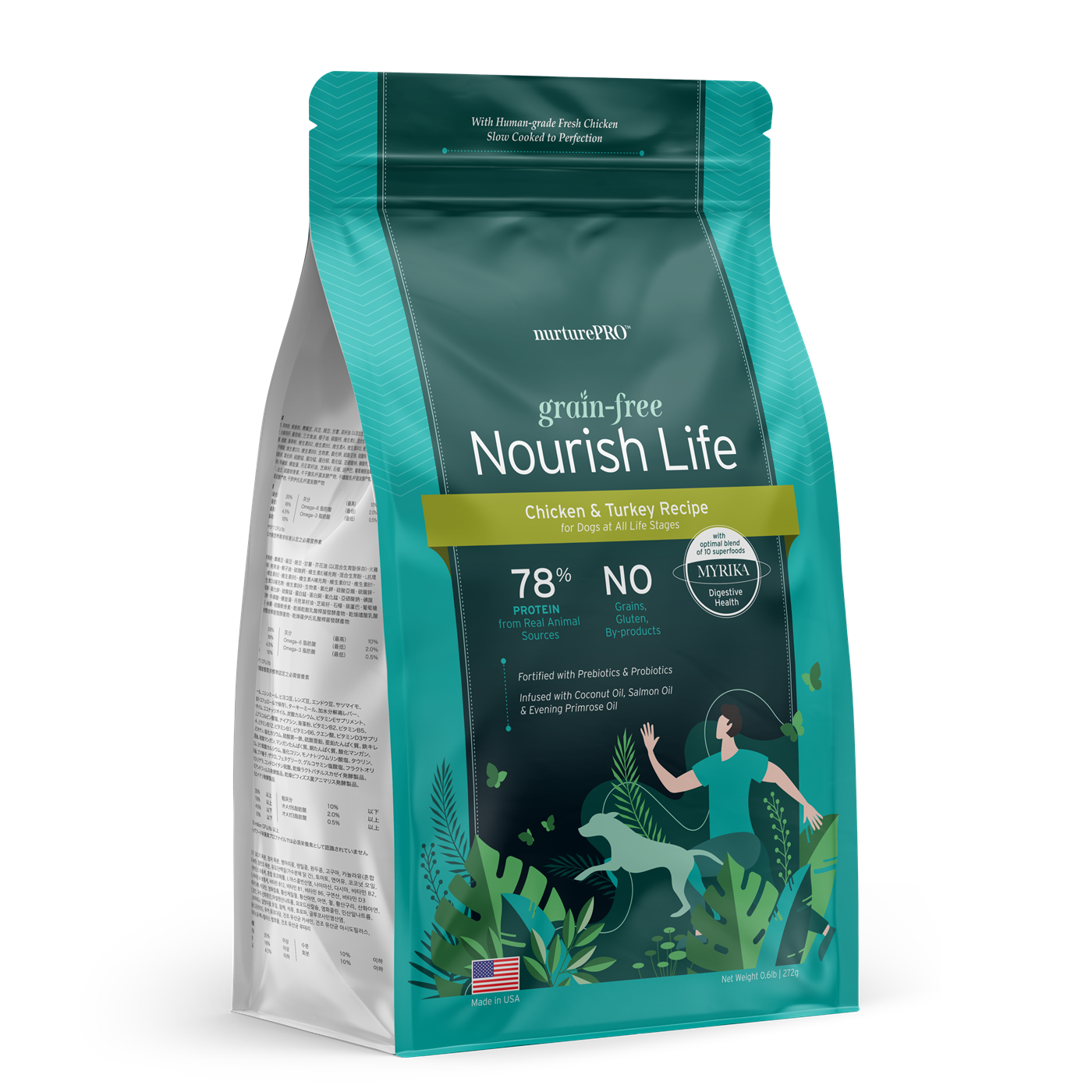 Nurture Pro Nourish Life Grain-Free Dry Dog Food – Chicken & Turkey (Adult Dogs)  (0.6LB/3LB/11LB/20LB)