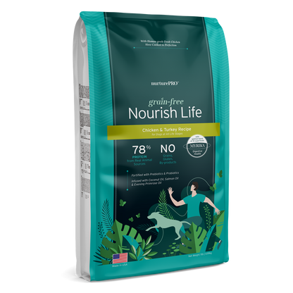 Nurture Pro Nourish Life Grain-Free Dry Dog Food – Chicken & Turkey (Adult Dogs)  (0.6LB/3LB/11LB/20LB)