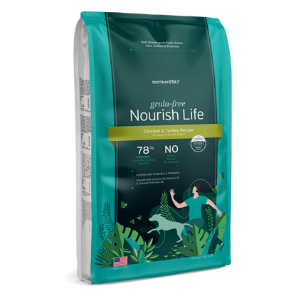 Nurture Pro Nourish Life Grain-Free Dry Dog Food – Chicken & Turkey (Adult Dogs)  (0.6LB/3LB/11LB/20LB)