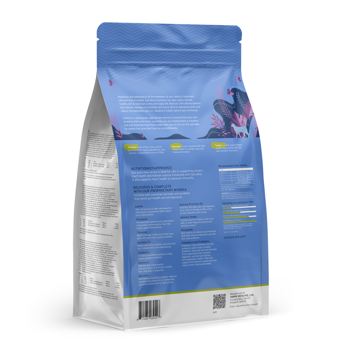 Nurture Pro Nourish Life Grain-Free Dry Cat Food – Chicken & Turkey (227g / 1.11kg / 4.99kg)