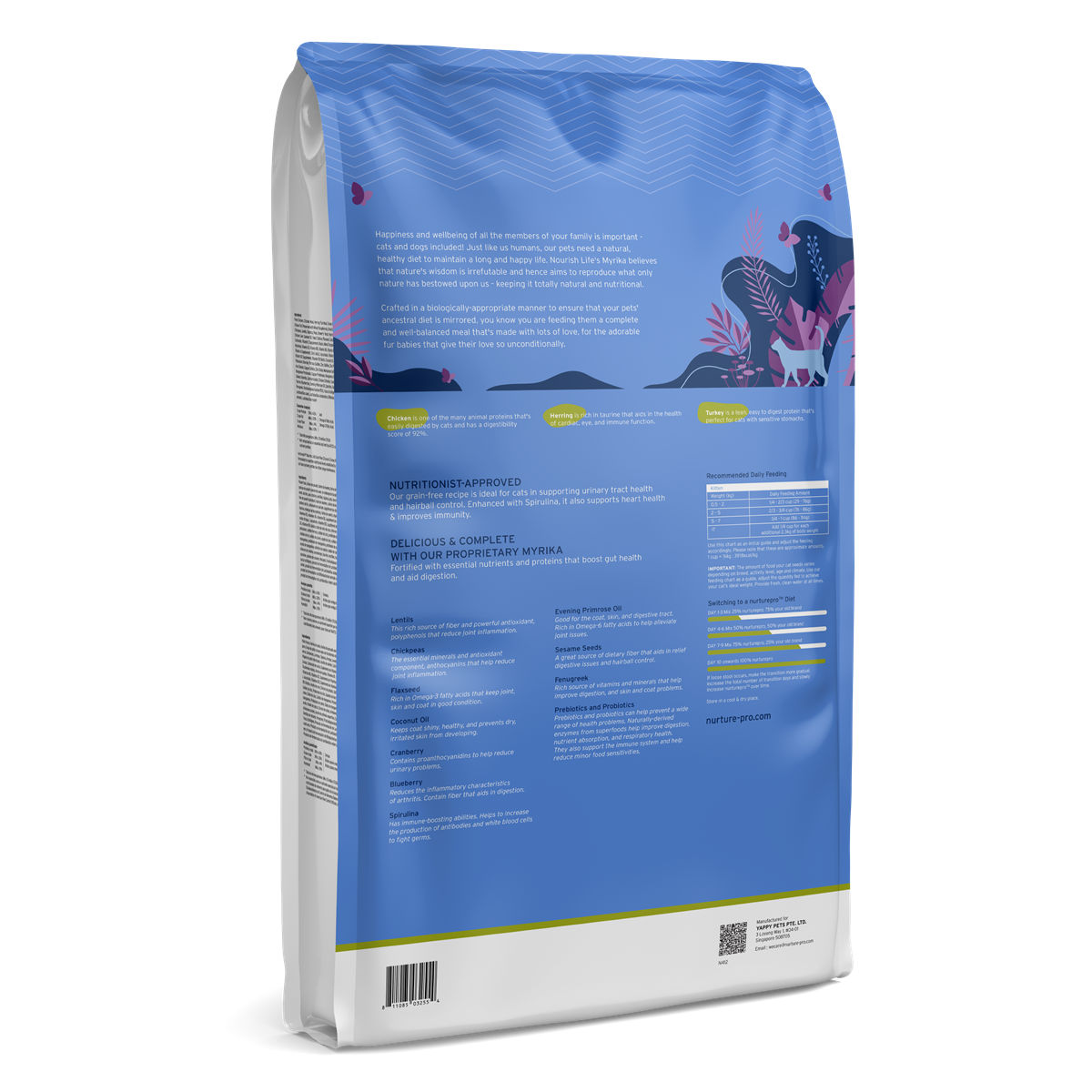 Nurture Pro Nourish Life Grain-Free Dry Cat Food – Chicken & Turkey (227g / 1.11kg / 4.99kg)
