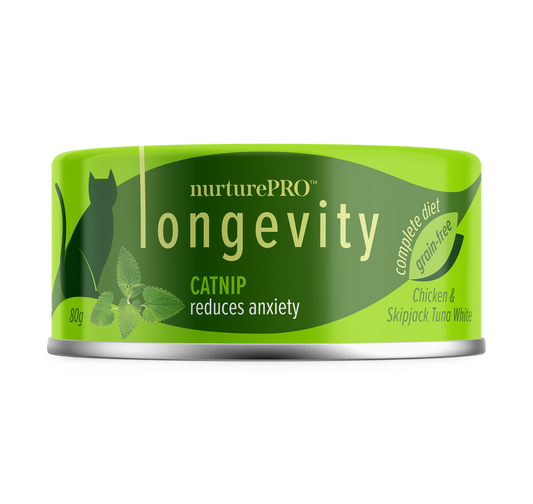 Nurture Pro Longevity Wet Cat Food – With Catnip 80g - 24cans