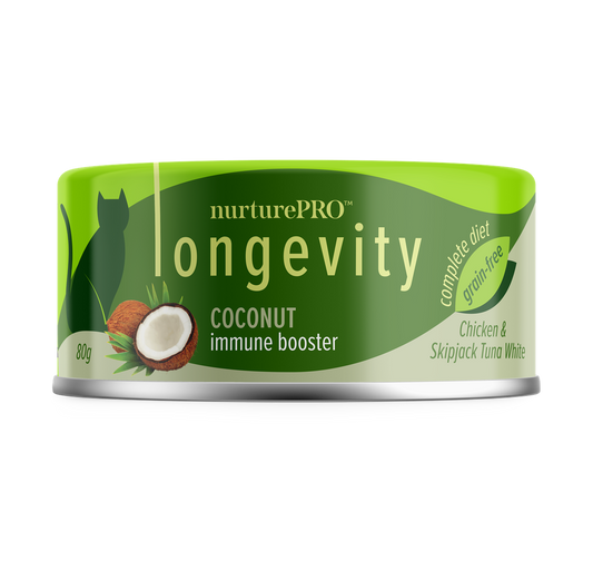 Nurture Pro Longevity Wet Cat Food – With Coconut 80g - 24cans