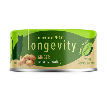 Nurture Pro Longevity Wet Cat Food – With Ginger 80g - 24cans