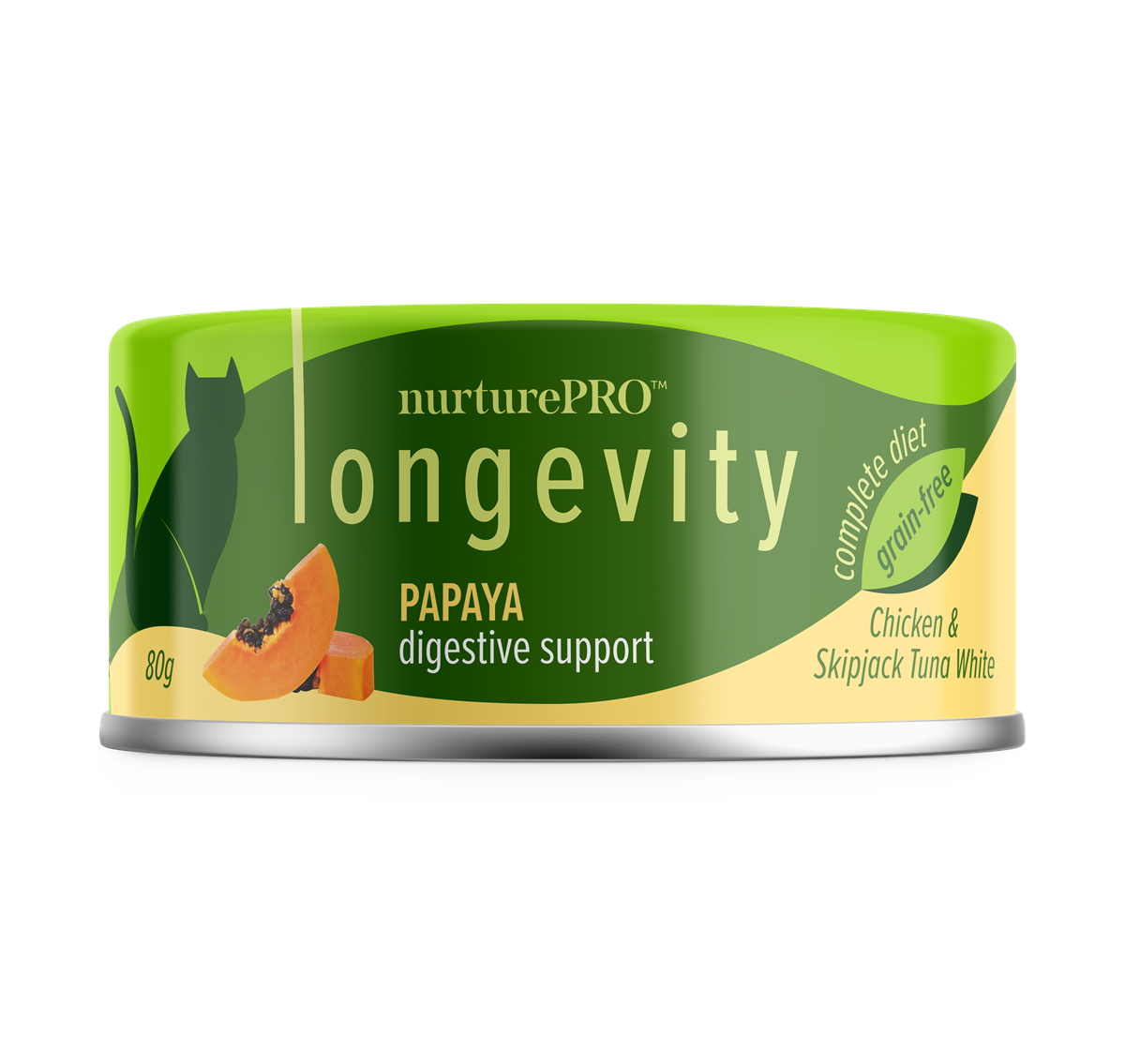 Nurture Pro Longevity Wet Cat Food – With Papaya 80g - 24cans