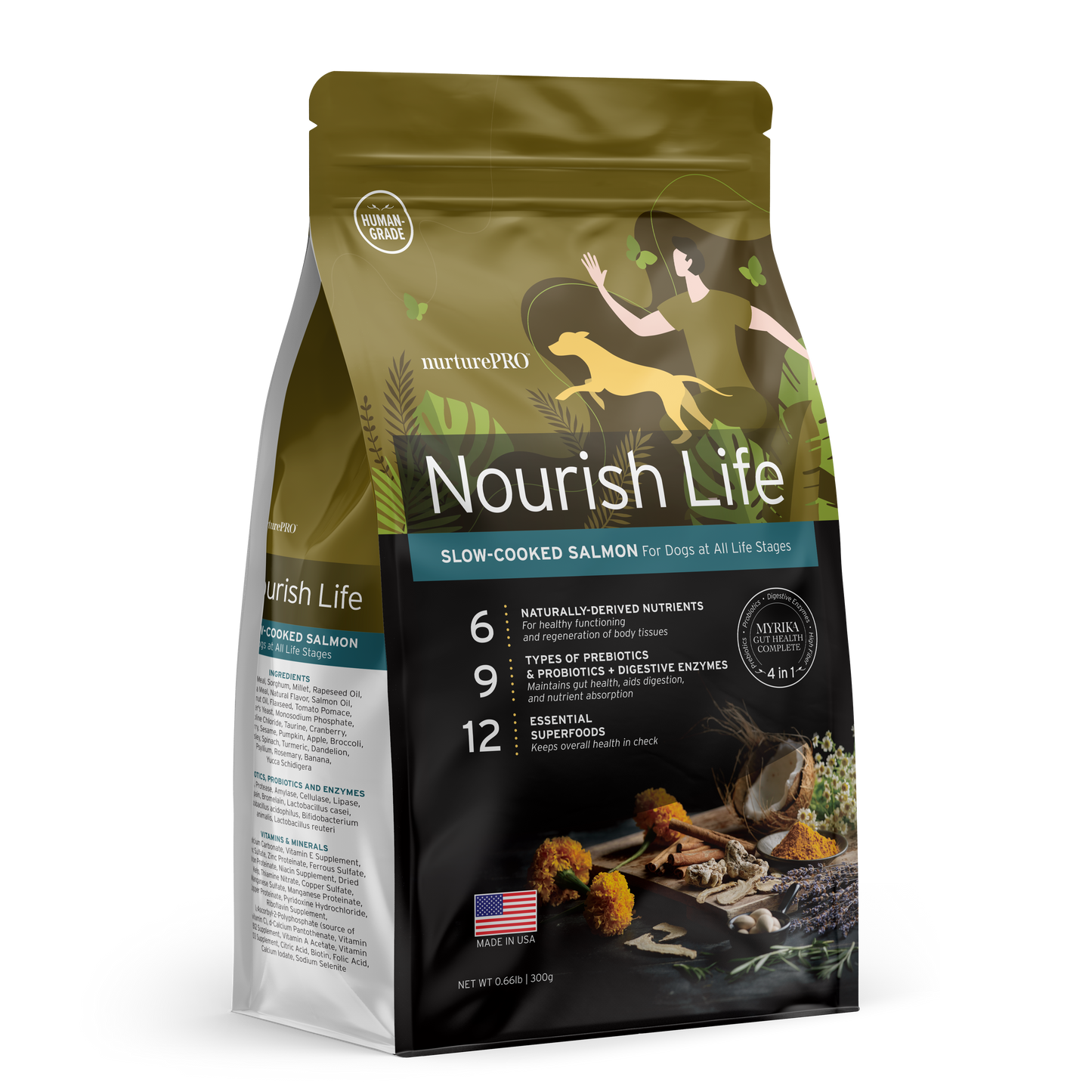 Nurture Pro Nourish Life Slow-Cooked Salmon Dry Dog Food – Adult Dogs (300g / 1.8kg / 5.7kg / 11.8kg)