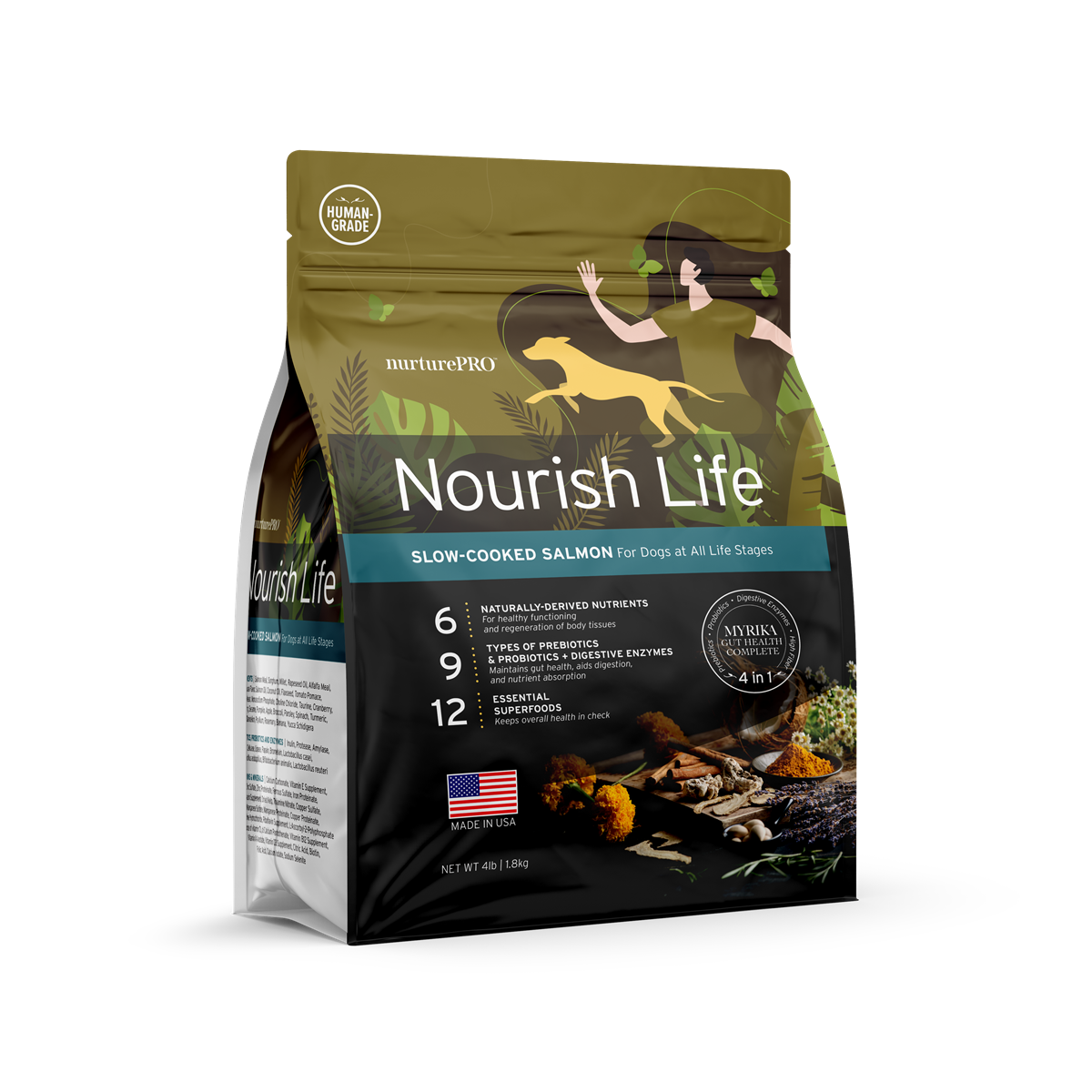 Nurture Pro Nourish Life Slow-Cooked Salmon Dry Dog Food – Adult Dogs (300g / 1.8kg / 5.7kg / 11.8kg)