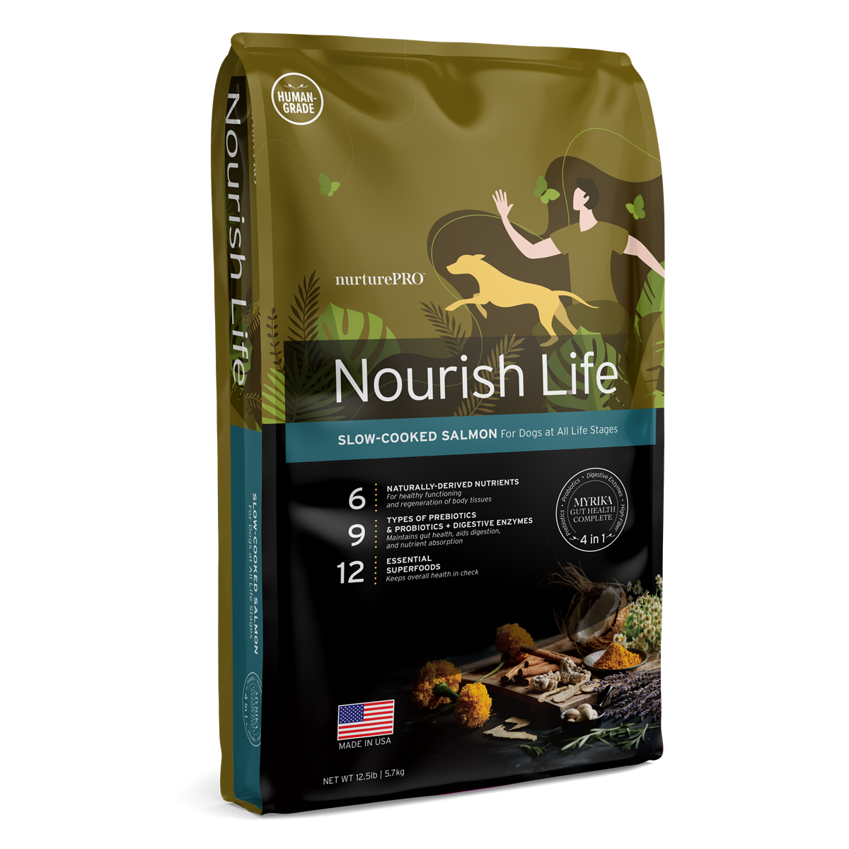 Nurture Pro Nourish Life Slow-Cooked Salmon Dry Dog Food – Adult Dogs (300g / 1.8kg / 5.7kg / 11.8kg)