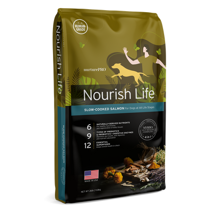 Nurture Pro Nourish Life Slow-Cooked Salmon Dry Dog Food – Adult Dogs (300g / 1.8kg / 5.7kg / 11.8kg)