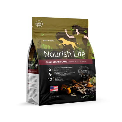 Nurture Pro Nourish Life Slow-Cooked Lamb Dry Dog Food – Adult Dogs (300g / 1.8kg / 5.7kg / 11.8kg)