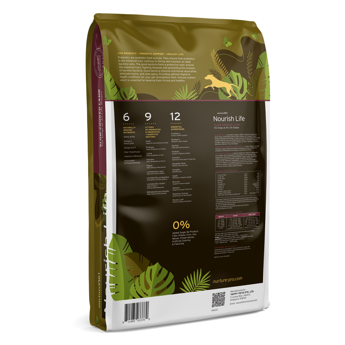 Nurture Pro Nourish Life Slow-Cooked Lamb Dry Dog Food – Adult Dogs (300g / 1.8kg / 5.7kg / 11.8kg)