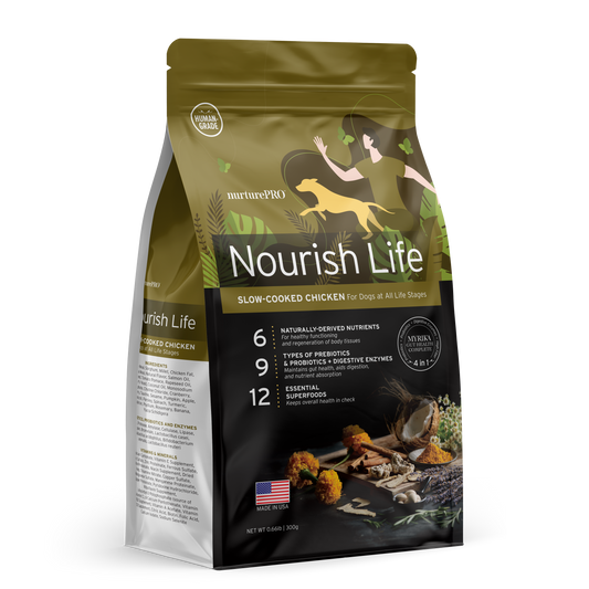 Nurture Pro Nourish Life Slow-Cooked Chicken Dry Dog Food – Puppy & Adult (300g / 1.8kg / 5.7kg / 11.8kg)