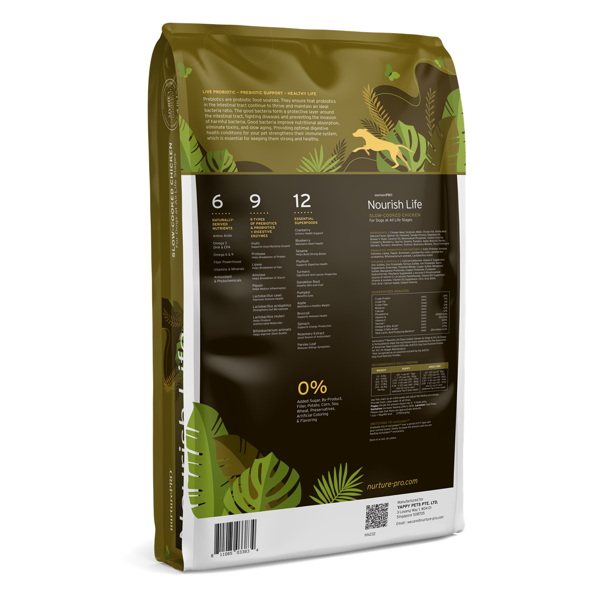 Nurture Pro Nourish Life Slow-Cooked Chicken Dry Dog Food – Puppy & Adult (300g / 1.8kg / 5.7kg / 11.8kg)