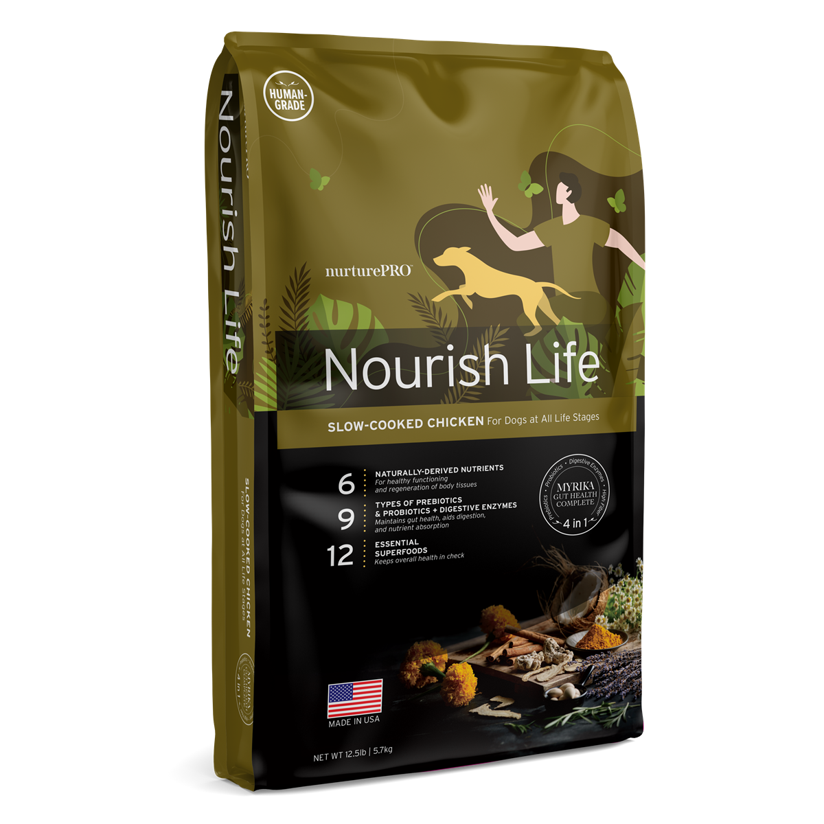 Nurture Pro Nourish Life Slow-Cooked Chicken Dry Dog Food – Puppy & Adult (300g / 1.8kg / 5.7kg / 11.8kg)
