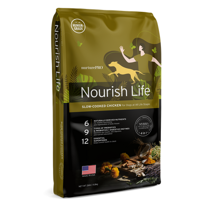 Nurture Pro Nourish Life Slow-Cooked Chicken Dry Dog Food – Puppy & Adult (300g / 1.8kg / 5.7kg / 11.8kg)