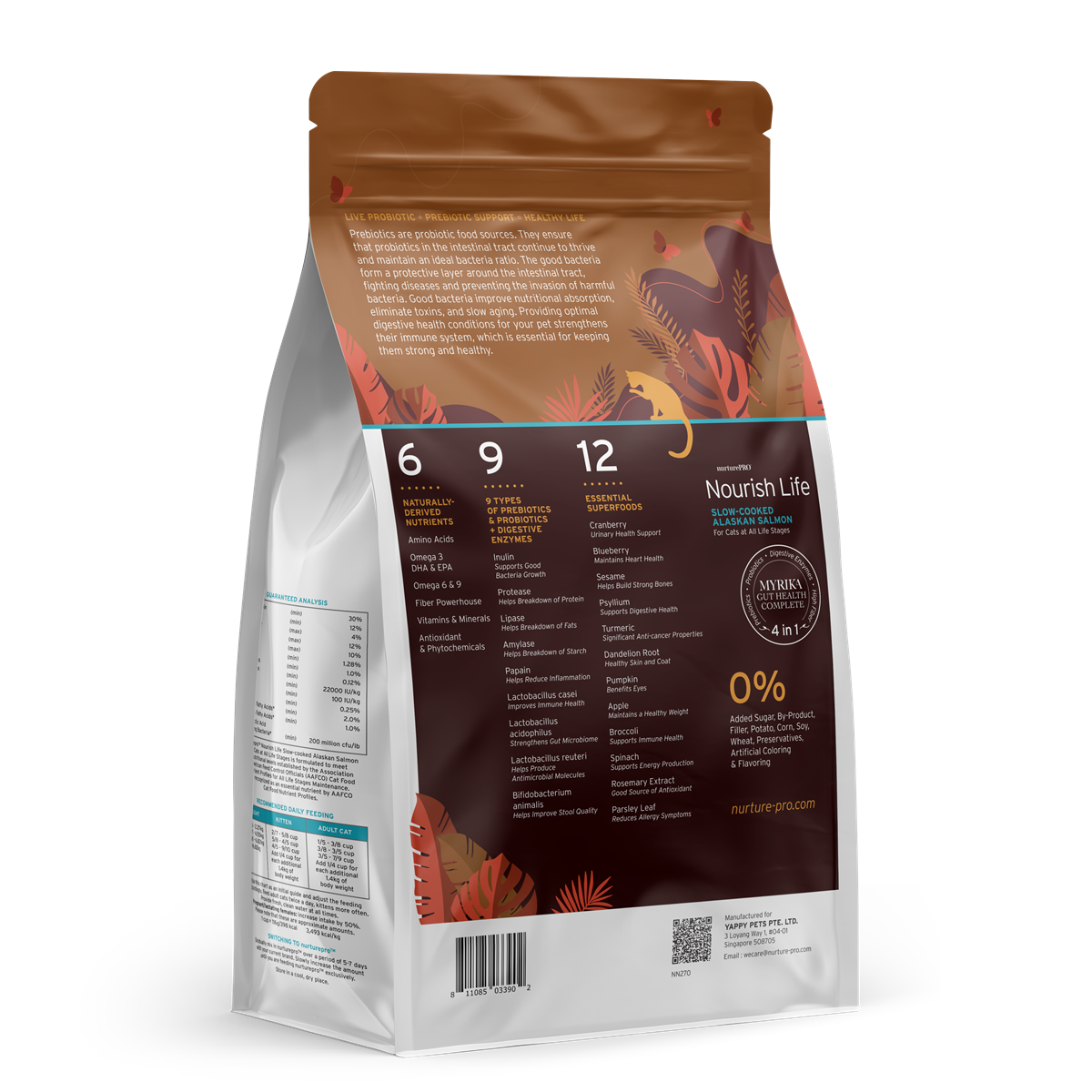 Nurture Pro Nourish Life Slow-Cooked Alaskan Salmon Dry Cat Food – Indoor Kitten & Adult (300g / 1.8kg / 5.7kg)