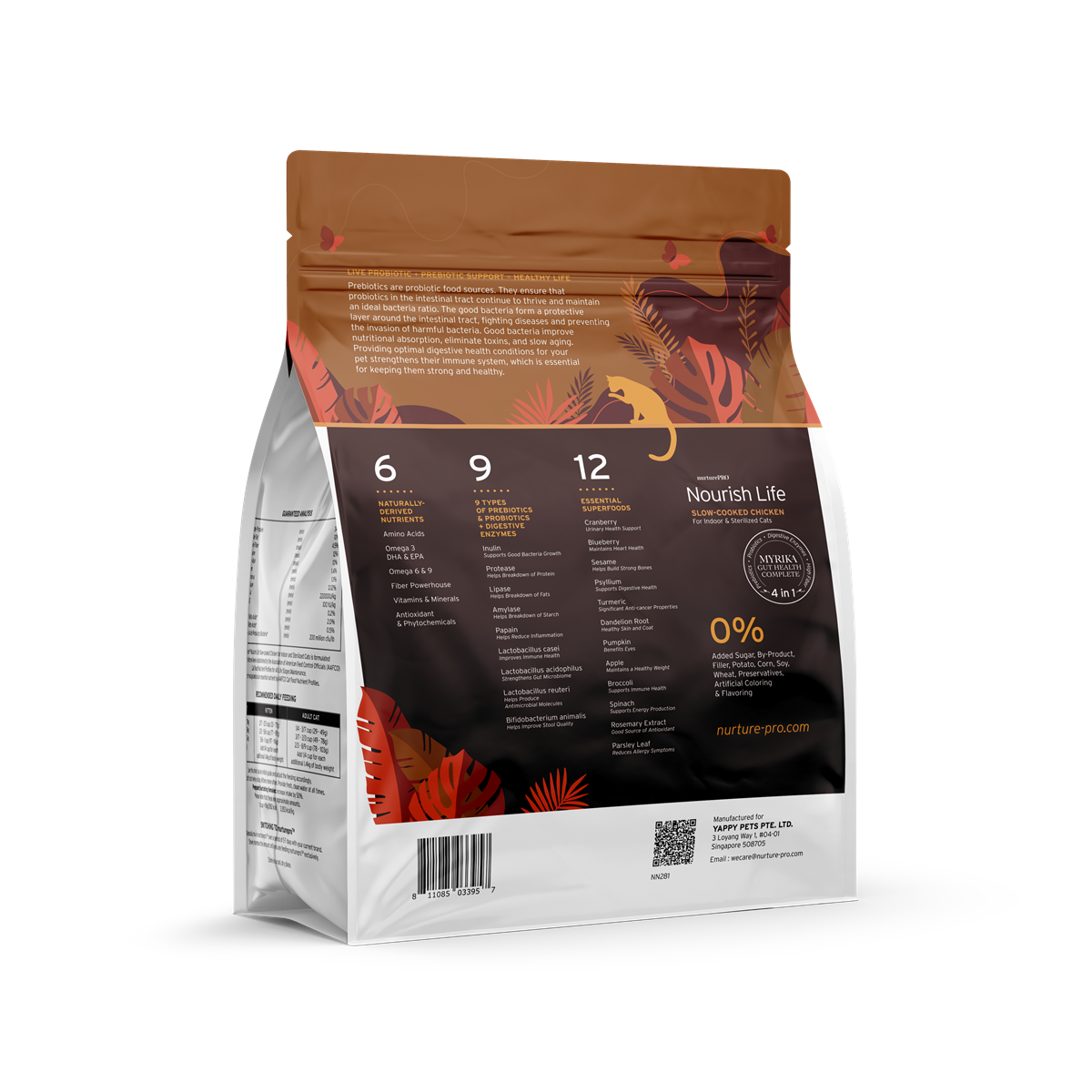 Nurture Pro Nourish Life Slow-Cooked Chicken Dry Cat Food – Mature & Weight Management (300g / 1.8kg / 5.7kg)