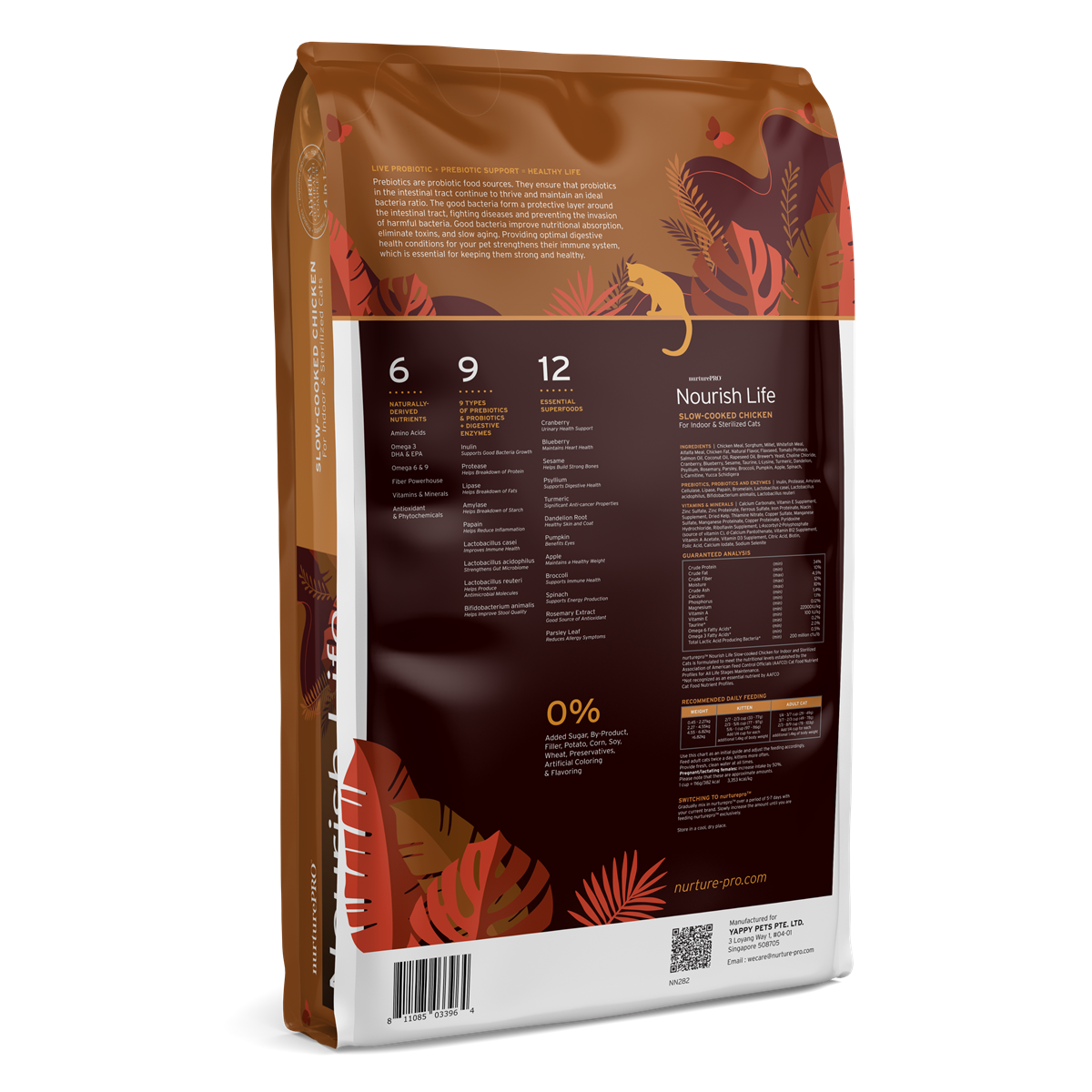 Nurture Pro Nourish Life Slow-Cooked Chicken Dry Cat Food – Mature & Weight Management (300g / 1.8kg / 5.7kg)