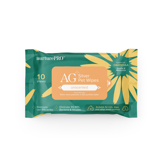 Nurture Pro AG+ Silver Pet Wipes Unscented (10 Sheets) - 20pack