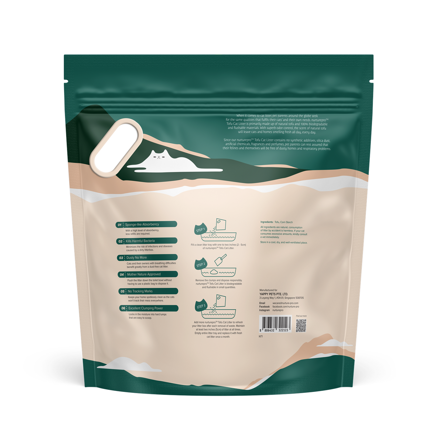 Nurture Pro Tofu Cat Litter PawSoft Soya