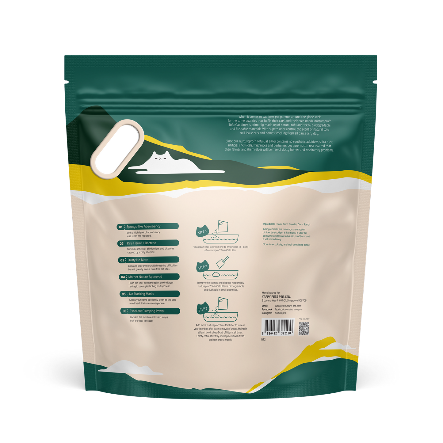 Nurture Pro Tofu Cat Litter PawSoft Corn