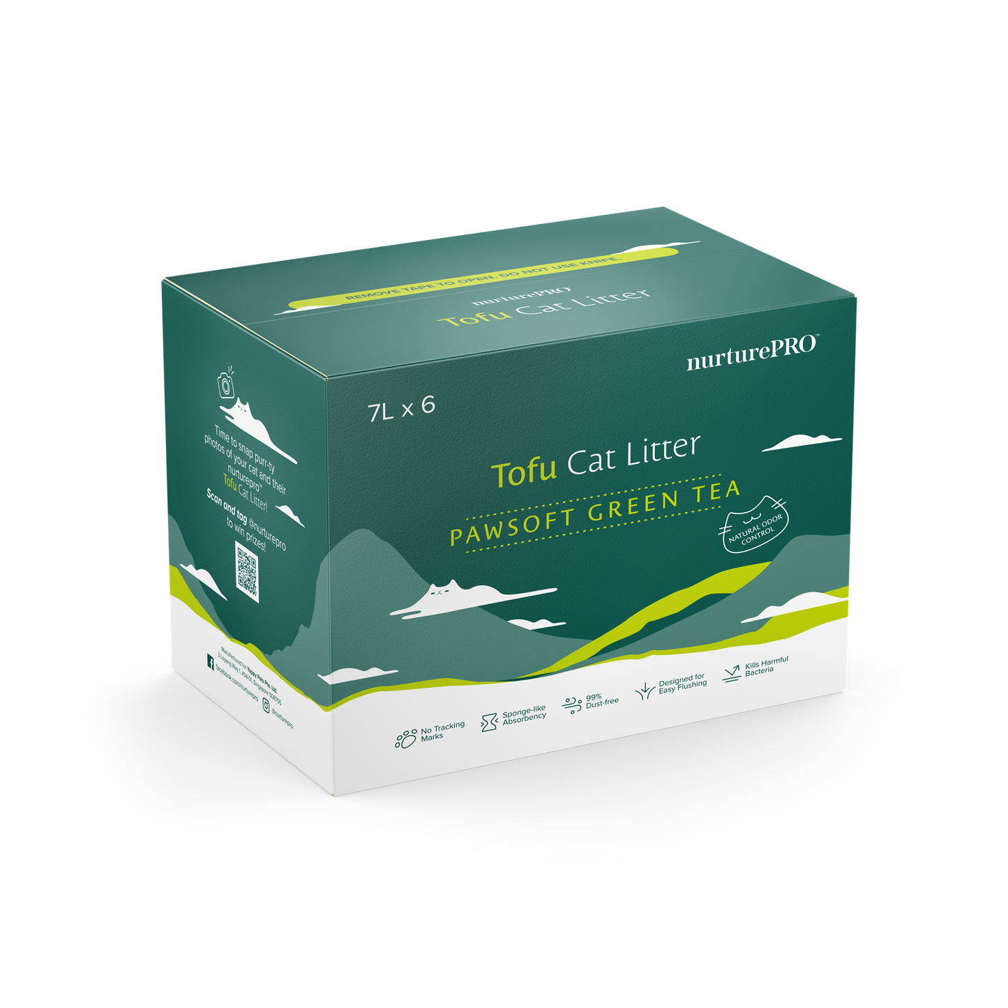 Nurture Pro Tofu Cat Litter PawSoft Green Tea