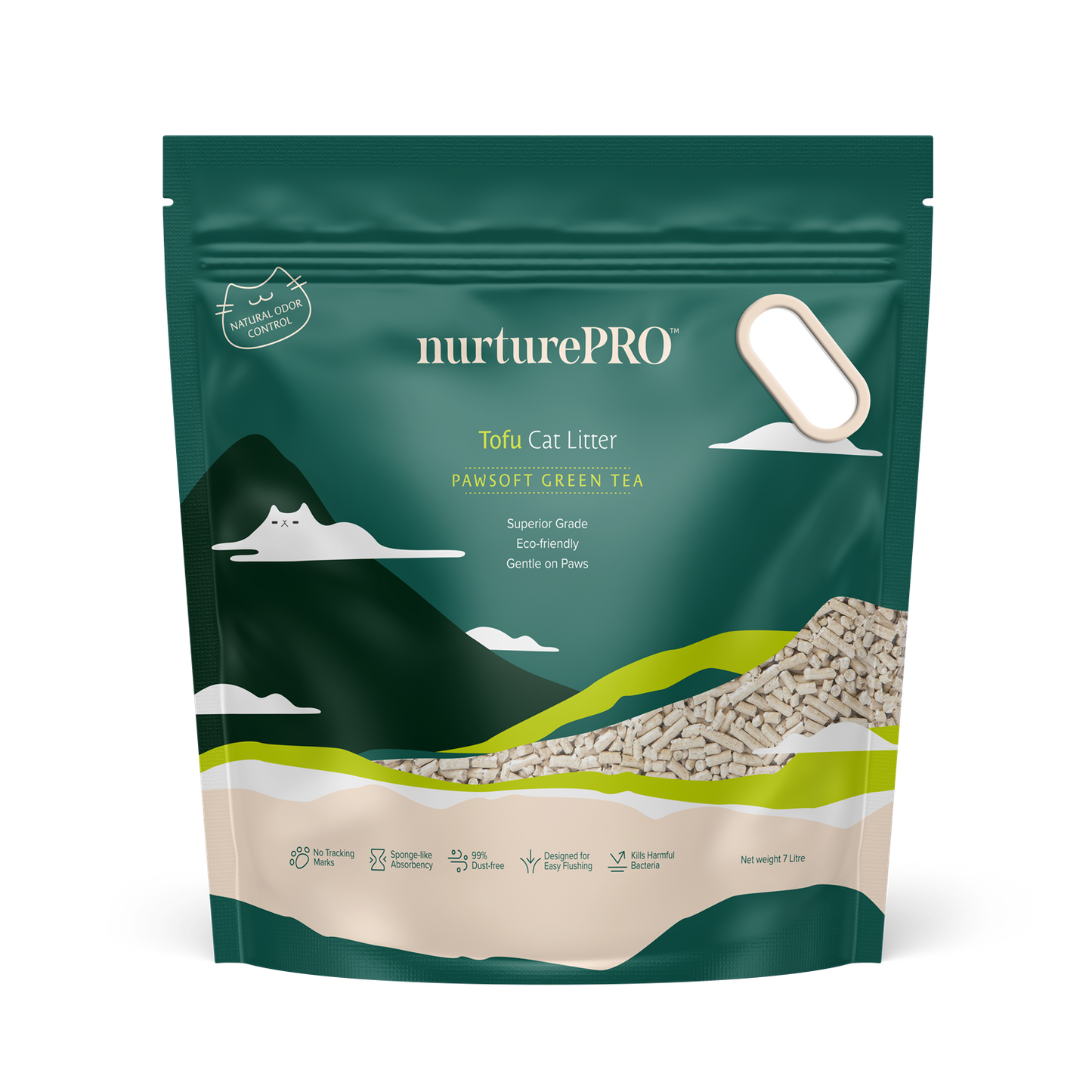 Nurture Pro Tofu Cat Litter PawSoft Green Tea