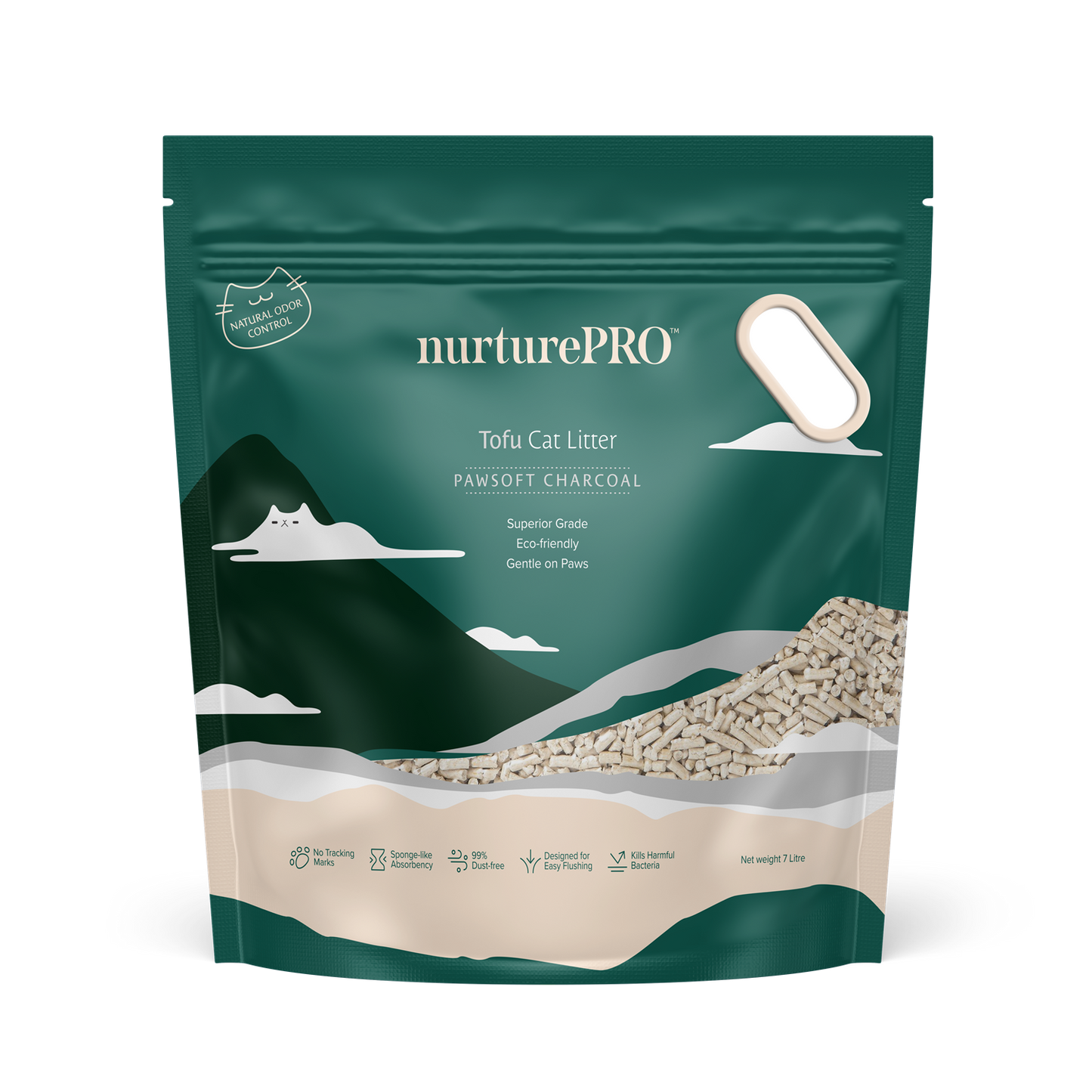 Nurture Pro Tofu Cat Litter PawSoft Charcoal
