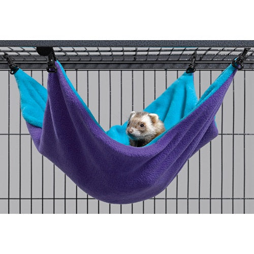 MidWest Purple & Teal Hammock Hideaway – Small & Large Sizes for Rats, Ferrets & Guinea Pigs