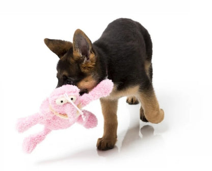 FuzzYard Scratchette Pink Flea Plush Dog Toy with Squeaker