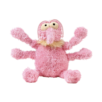 FuzzYard Scratchette Pink Flea Plush Dog Toy with Squeaker