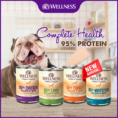 Wellness 95% Lamb Grain Free Wet Dog Food 13.2oz | Pate Mixer & Snack