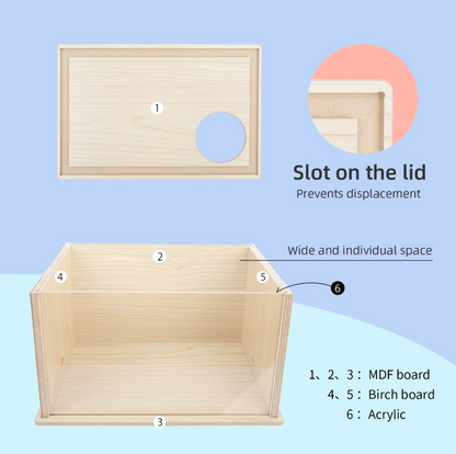 NiteAngel Visible Digging Box – Natural Enrichment for Rats & Hamsters
