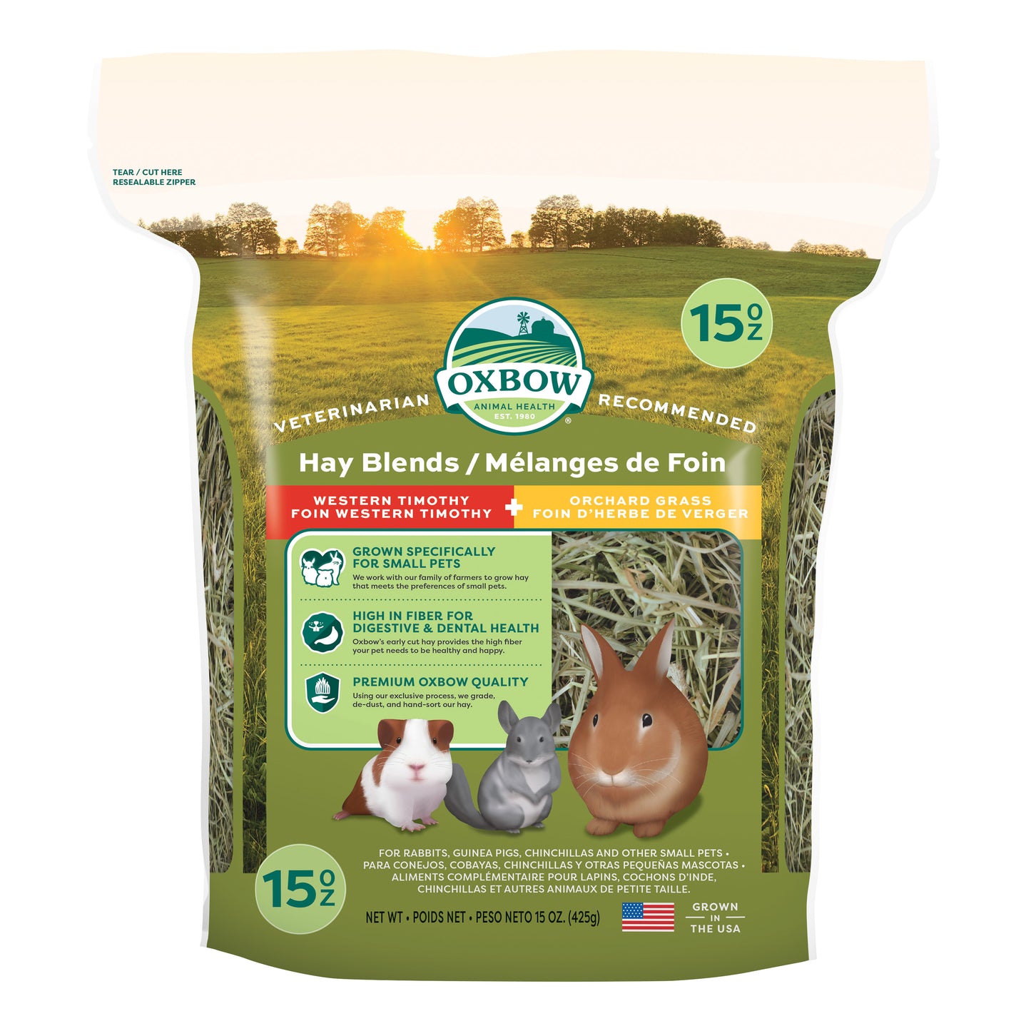 Oxbow Western Timothy & Orchard Hay Blend for Small Pets