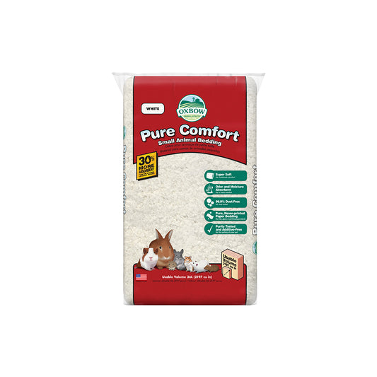 Oxbow Pure Comfort White Bedding for Small Pets – Ultra Soft, Bright & Clean