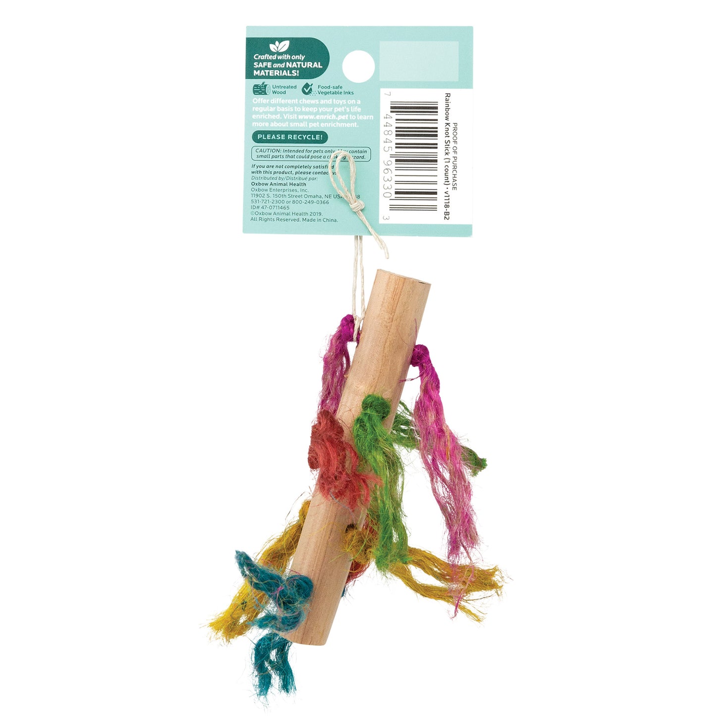 Oxbow Enriched Life Rainbow Knot Stick for Small Pets