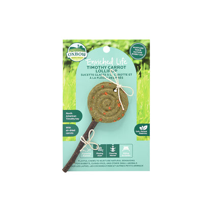 Oxbow Enriched Life Timothy Lollipop Carrot for Small Pets