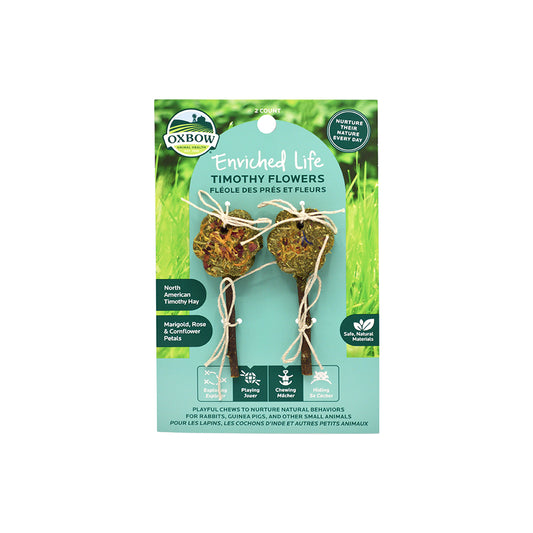 Oxbow Enriched Life Timothy Flowers for Small Pets