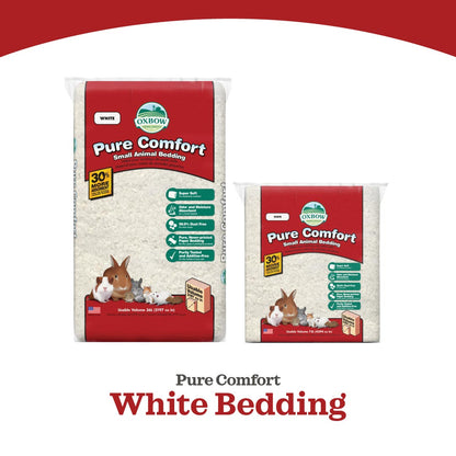 Oxbow Pure Comfort White Bedding for Small Pets – Ultra Soft, Bright & Clean