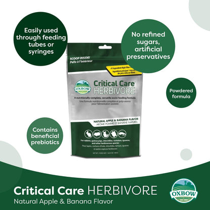 Oxbow Critical Care Herbivore – Apple Banana | Recovery Food for Small Pets