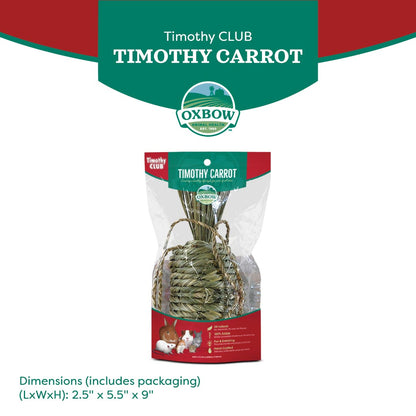 Oxbow Timothy Club Timothy Carrot for Small Pets