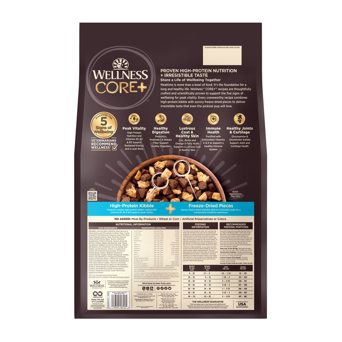 Wellness CORE+ RawRev Ocean Grain Free Adult Dry Dog Food with Freeze Dried Whitefish