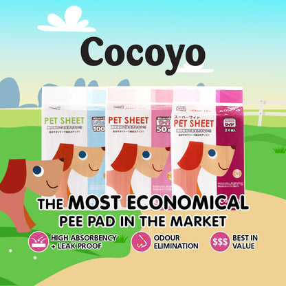 Cocoyo Pee Pads Medium 60×45cm (50pcs) – Leak-Proof, Anti-Bacterial & Highly Absorbent
