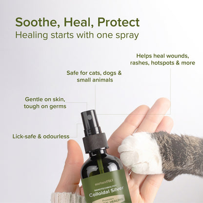 Nurture Pro Nano Colloidal Silver Antimicrobial Spray for Pets - 60ml/120ml