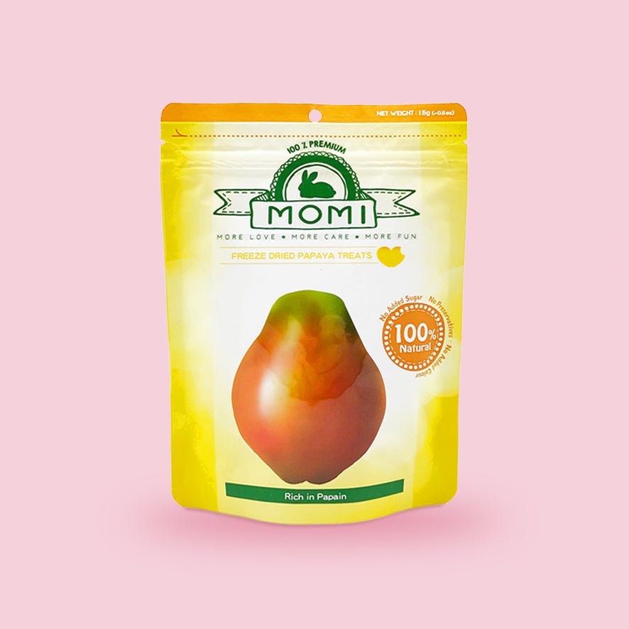 Momi Freeze-Dried Papaya Treat | Natural Fruit Snack for Small Pets