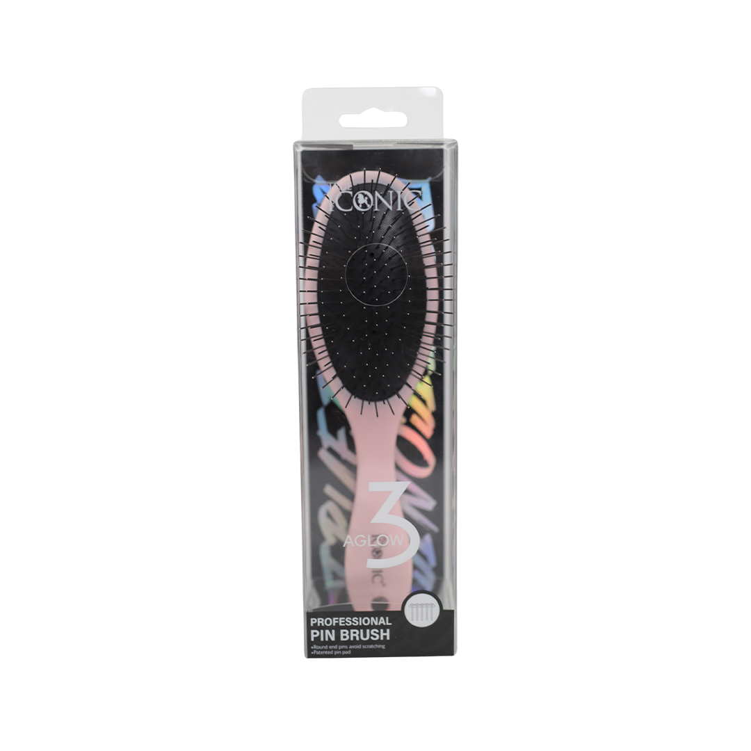 True Iconic Aglow Pin Brush Dog Grooming Brush with Stainless Steel Pins (3 Colors)