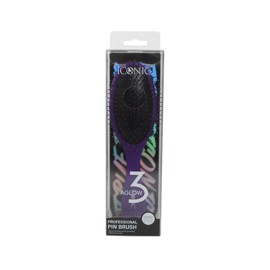 True Iconic Aglow Pin Brush Dog Grooming Brush with Stainless Steel Pins (3 Colors)